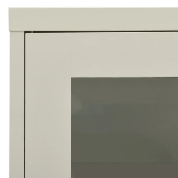 vidaXL Kontorskap lysegrå 90x40x70 cm stål