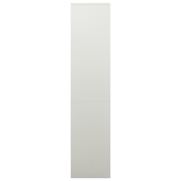 vidaXL Kontorskap lysegrå 90x40x180 cm stål