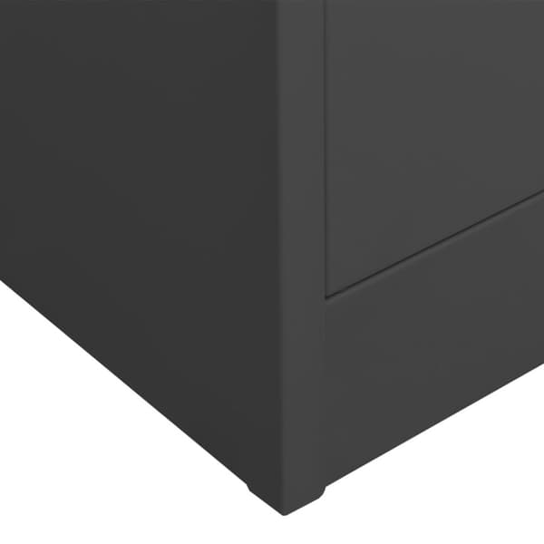 vidaXL Dokumentskåp antracit 90x40x180 cm stål