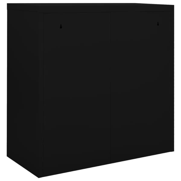 vidaXL Skap med skyvedør svart 90x40x90 cm stål