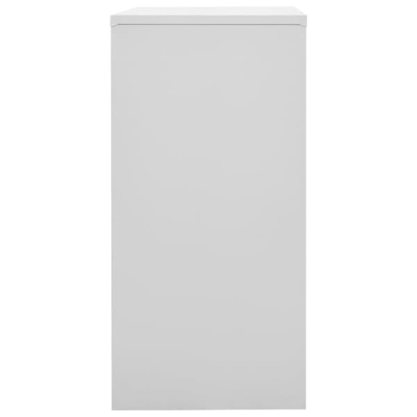 vidaXL skab 90x45x92,5 cm stål lysegrå og rød