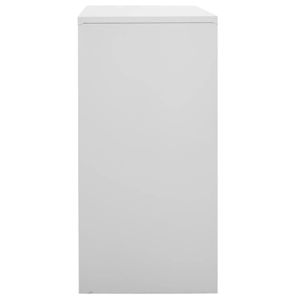 vidaXL Oppbevaringsskap lysegrå 90x45x92,5 cm stål