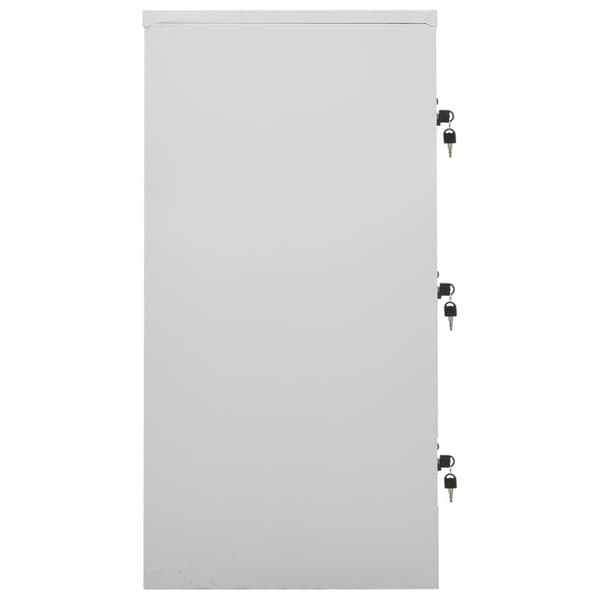 vidaXL Oppbevaringsskap lysegrå og rød 90x45x92,5 cm stål