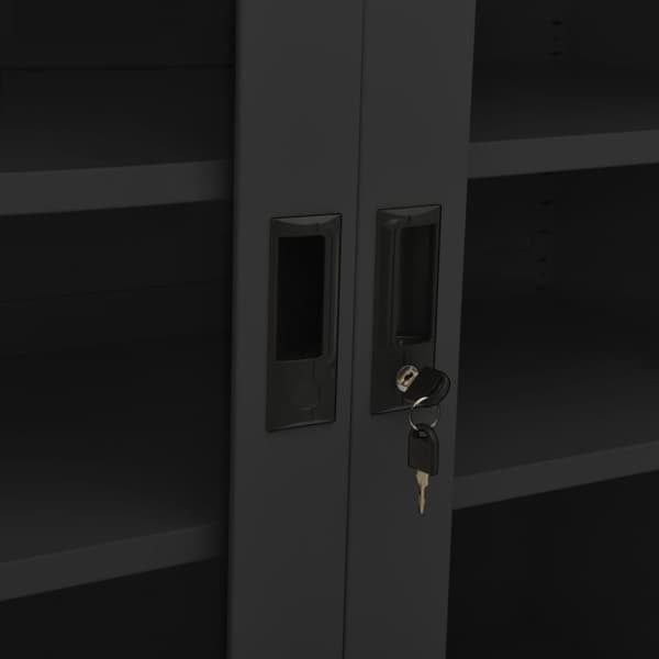 vidaXL Kontorskap antrasitt 90x40x90 cm stål