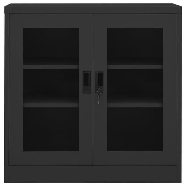 vidaXL Kontorskap antrasitt 90x40x90 cm stål
