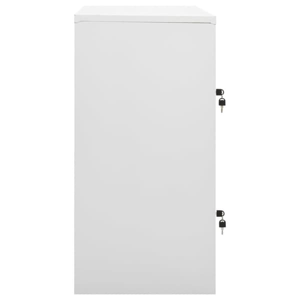 vidaXL skab 90x45x92,5 cm stål lysegrå og rød