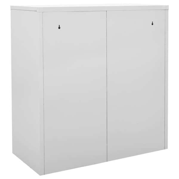 vidaXL skab 90x45x92,5 cm stål lysegrå og blå