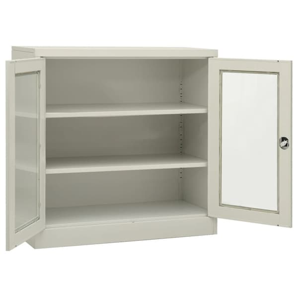 vidaXL kontorskab 90x40x90 cm stål grå