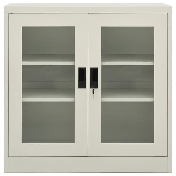 vidaXL kontorskab 90x40x90 cm stål grå