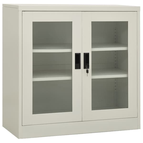 vidaXL kontorskab 90x40x90 cm stål grå