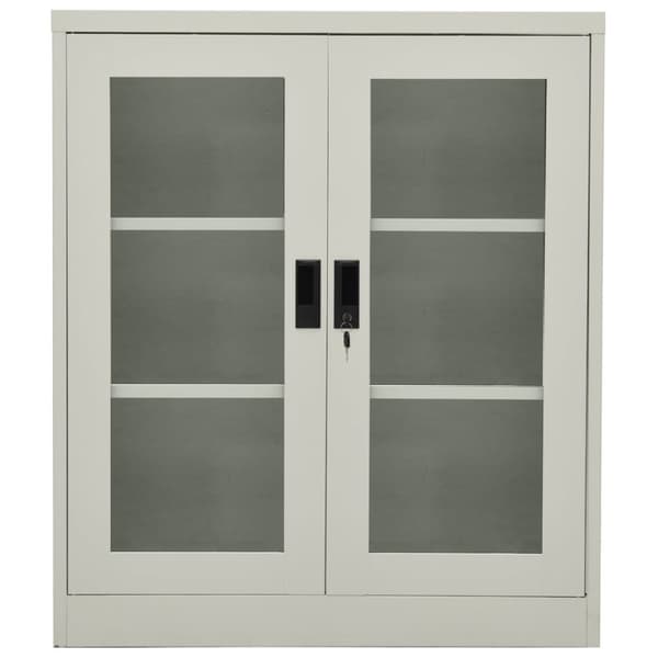 vidaXL kontorskab 90x40x105 cm stål lysegrå