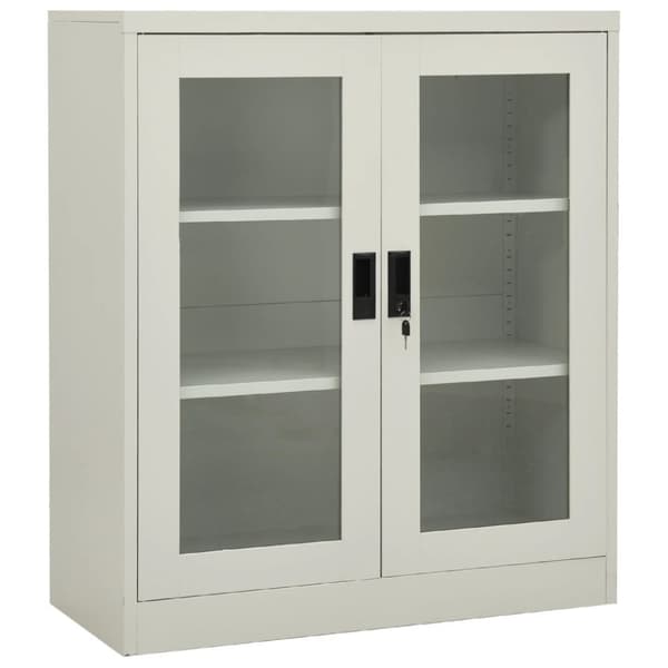 vidaXL kontorskab 90x40x105 cm stål lysegrå
