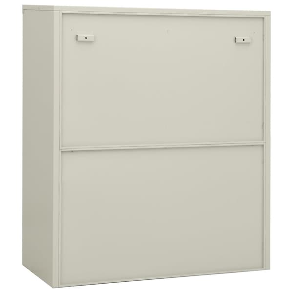 vidaXL Kontorskap 90x40x105 cm stål lysegrå