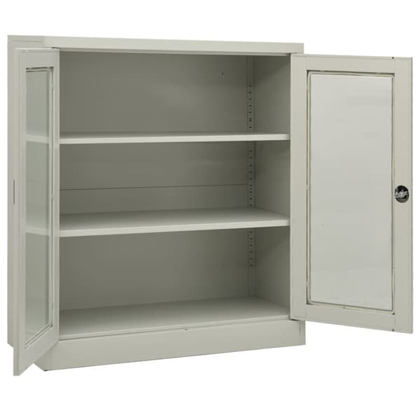 vidaXL Kontorskap 90x40x105 cm stål lysegrå