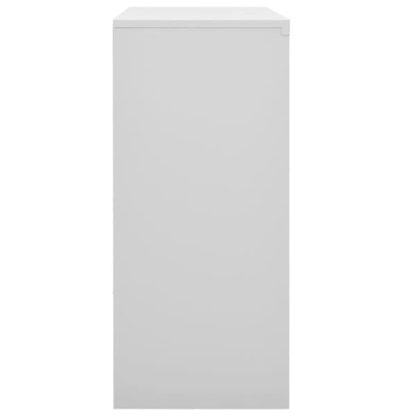 vidaXL Kontorskap med skyvedør 90x40x90 cm stål lysegrå