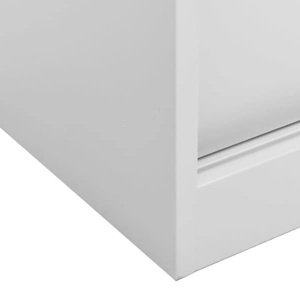 vidaXL Kontorskap med skyvedør 90x40x90 cm stål lysegrå