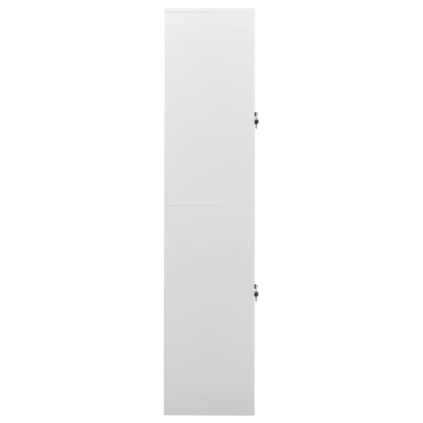 vidaXL Kontorskap lysegrå 90x40x180 cm stål