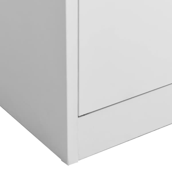 vidaXL Kontorskap lysegrå 90x40x180 cm stål