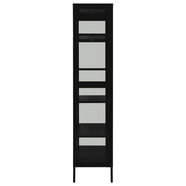 vidaXL udstillingsskab 90x40x180 cm stål og hærdet glas sort