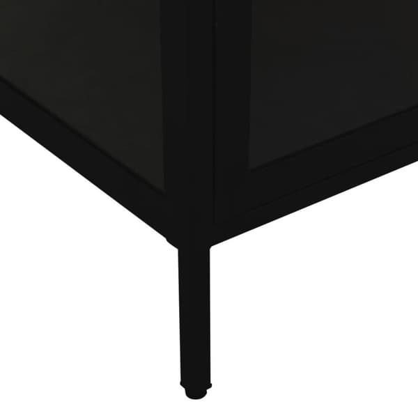 vidaXL udstillingsskab 90x40x180 cm stål og hærdet glas sort