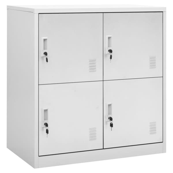 vidaXL Oppbevaringsskap lysegrå 90x45x92,5 cm stål