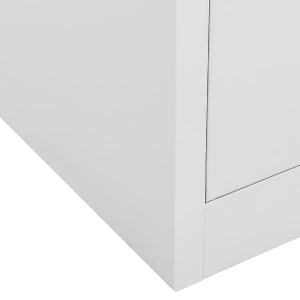 vidaXL Toimistokaappi vaaleanharmaa 90x40x102 cm teräs