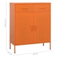 Miniatyrbillede 10 af 10: vidaXL opbevaringsskab 80x35x101,5 cm stål orange