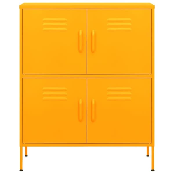vidaXL opbevaringsskab 80x35x101,5 cm stål sennepsgul