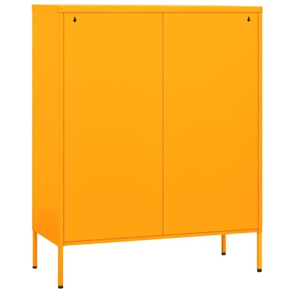 vidaXL opbevaringsskab 80x35x101,5 cm stål sennepsgul