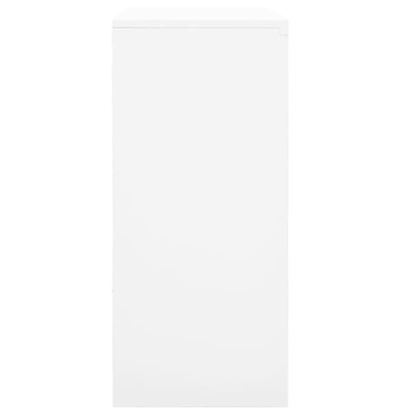 vidaXL Dokumentskåp med skjutdörr vit 90x40x90 cm stål