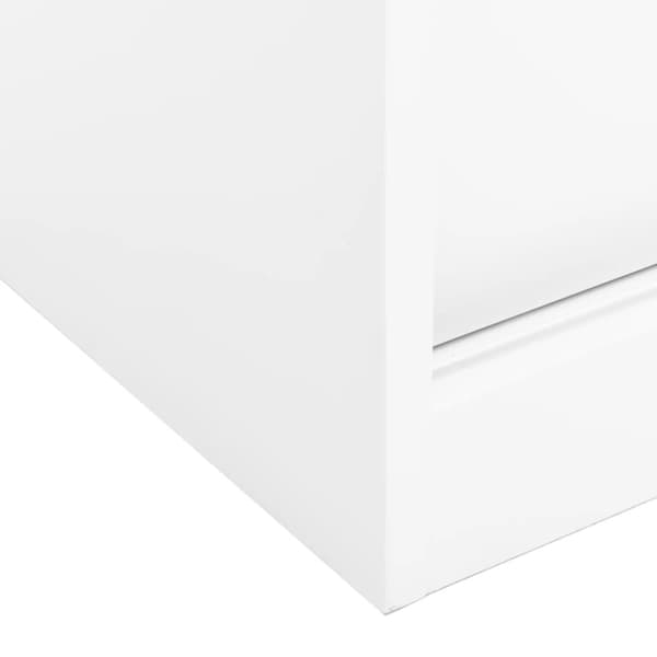 vidaXL Dokumentskåp med skjutdörr vit 90x40x90 cm stål
