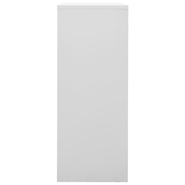 vidaXL Dokumentskåp ljusgrå 90x40x102 cm stål