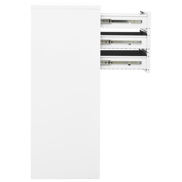 vidaXL Dokumentskåp vit 90x40x102 cm stål