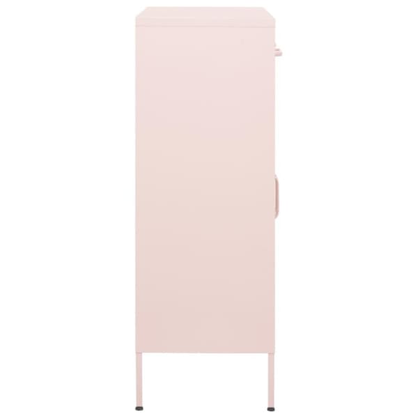 vidaXL Oppbevaringsskap rosa 80x35x101,5 cm stål