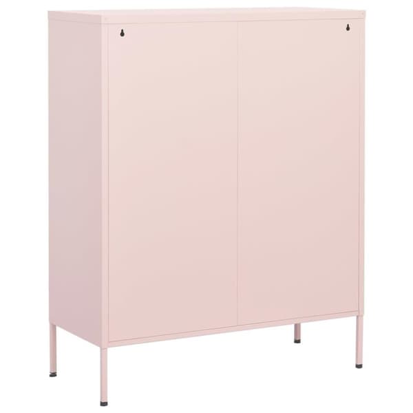 vidaXL Oppbevaringsskap rosa 80x35x101,5 cm stål