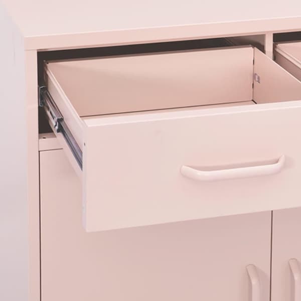 vidaXL Oppbevaringsskap rosa 80x35x101,5 cm stål