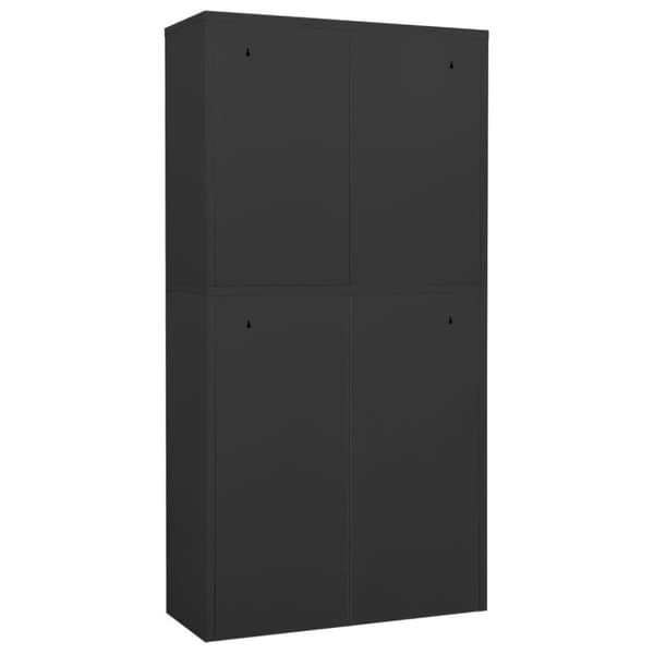 vidaXL Kontorskap antrasitt 90x40x180 cm stål