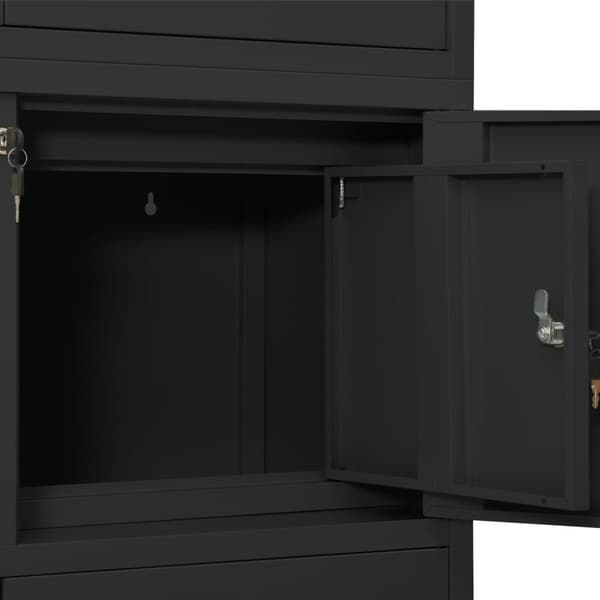 vidaXL Kontorskap antrasitt 90x40x180 cm stål