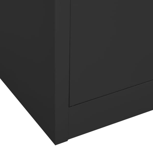 vidaXL Kontorskap antrasitt 90x40x180 cm stål