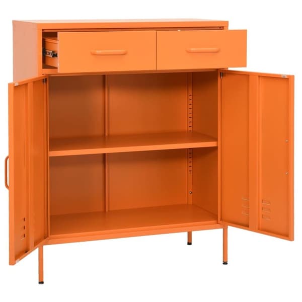 vidaXL Oppbevaringsskap oransje 80x35x101,5 cm stål