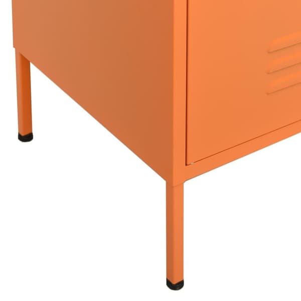 vidaXL Oppbevaringsskap oransje 80x35x101,5 cm stål