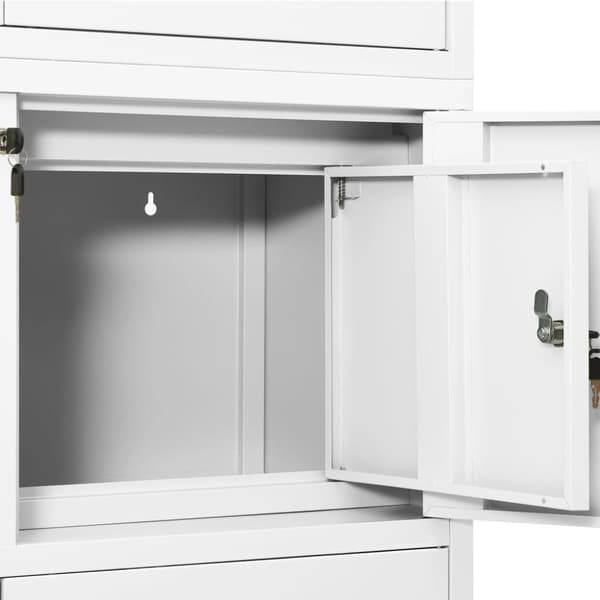 vidaXL Kontorskap hvit 90x40x180 cm stål