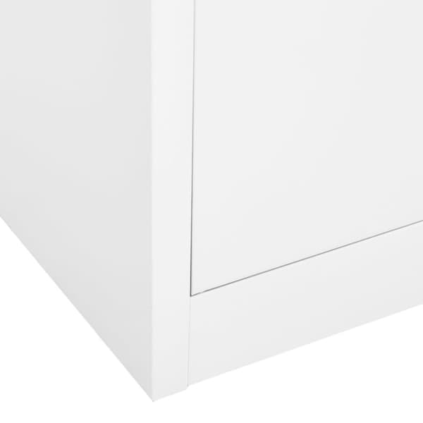 vidaXL Kontorskap hvit 90x40x180 cm stål