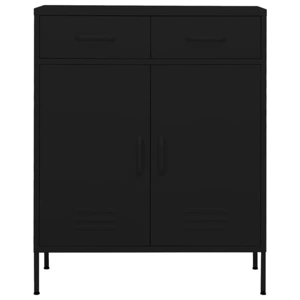 vidaXL Förvaringsskåp svart 80x35x101,5 cm stål