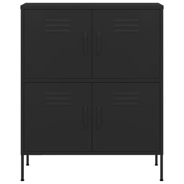 vidaXL Oppbevaringsskap svart 80x35x101,5 cm stål