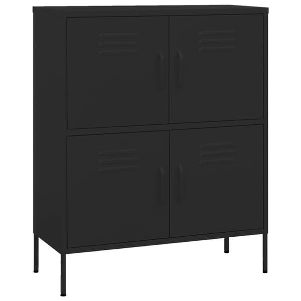 vidaXL Oppbevaringsskap svart 80x35x101,5 cm stål