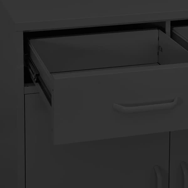vidaXL Oppbevaringsskap antrasitt 80x35x101,5 cm stål