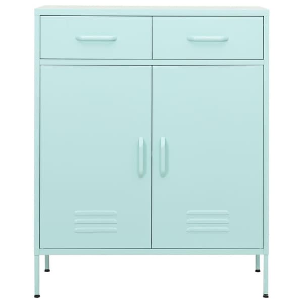 vidaXL opbevaringsskab 80x35x101,5 cm stål mintgrøn