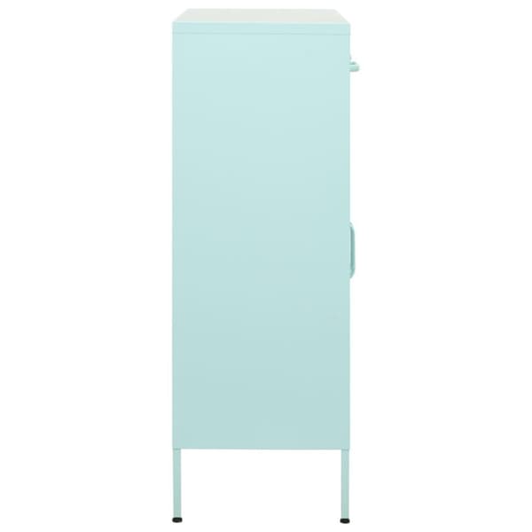 vidaXL opbevaringsskab 80x35x101,5 cm stål mintgrøn