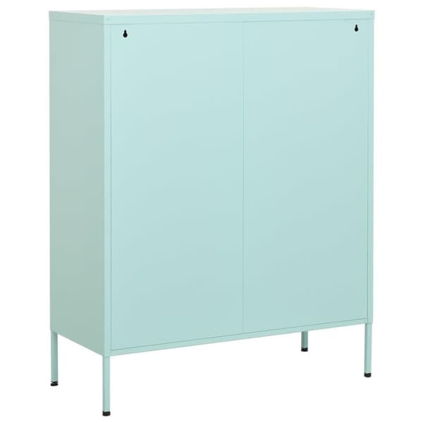 vidaXL opbevaringsskab 80x35x101,5 cm stål mintgrøn